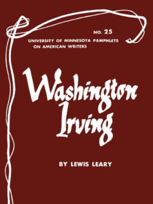 cover image of Washington Irving--American Writers 25